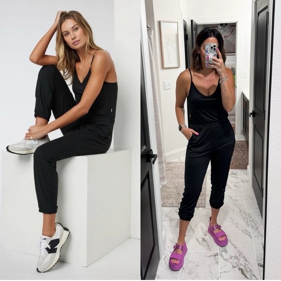 Vuori Pants - Vuori Black Jumpsuit Romper